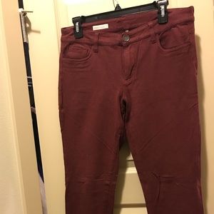 Maroon skinny jeans